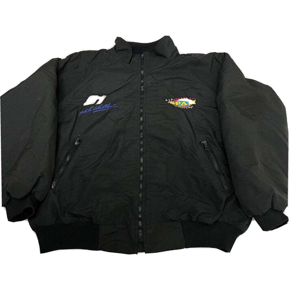Vintage Mike Wallace Spam Racing Jacket Sz XXL Hartwell ViaSport Polar Fleece